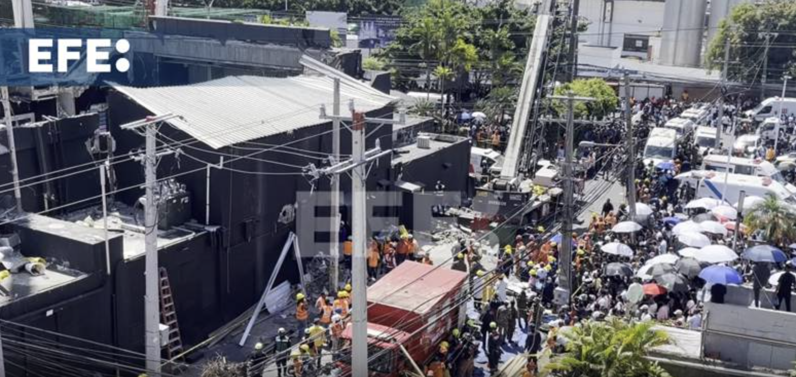 Van 66 fallecidos por desplome de discoteca Jet Set.